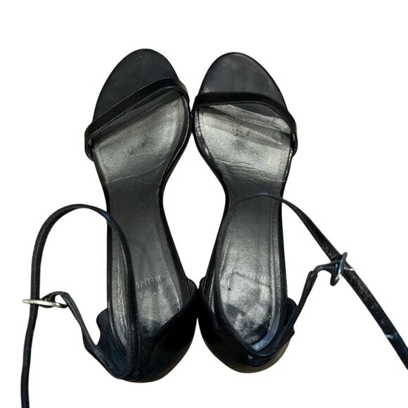 Stuart Weitzman Women’s 8.5 Black Open Toed High Heeled Shoes - Picture 7 of 9